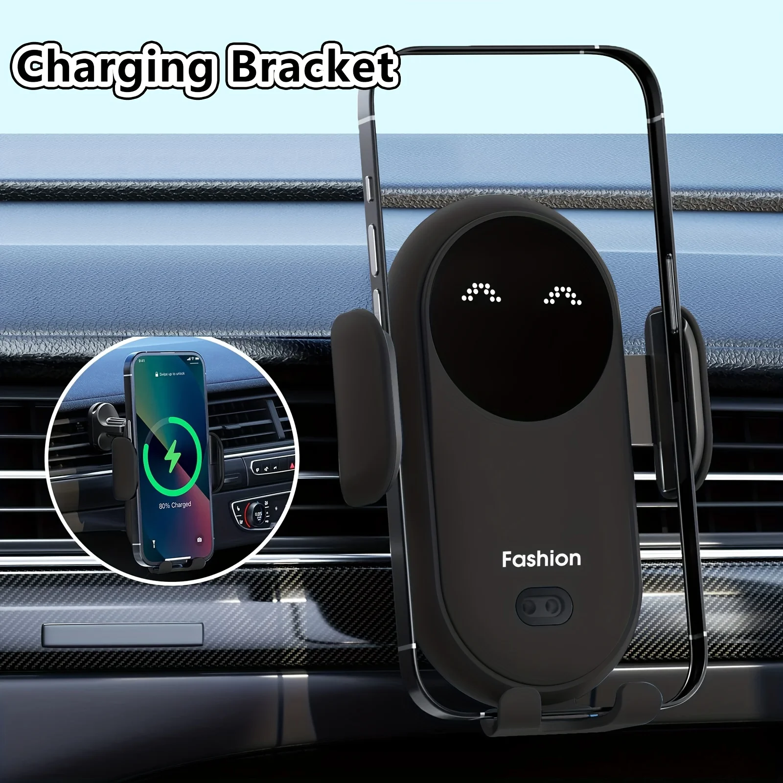 

Car Wireless Charging Bracket Intelligent Automatic Infrared Induction Air Vent Mount Automatic Clamping Mobile Phone Stand
