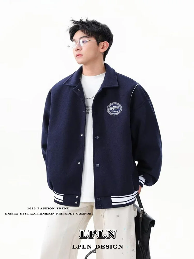 

Свободная куртка в американском университетском стиле для мужчин и женщин, повседневная ретро-верхняя одежда, весна-осень, новинка, модное пальто