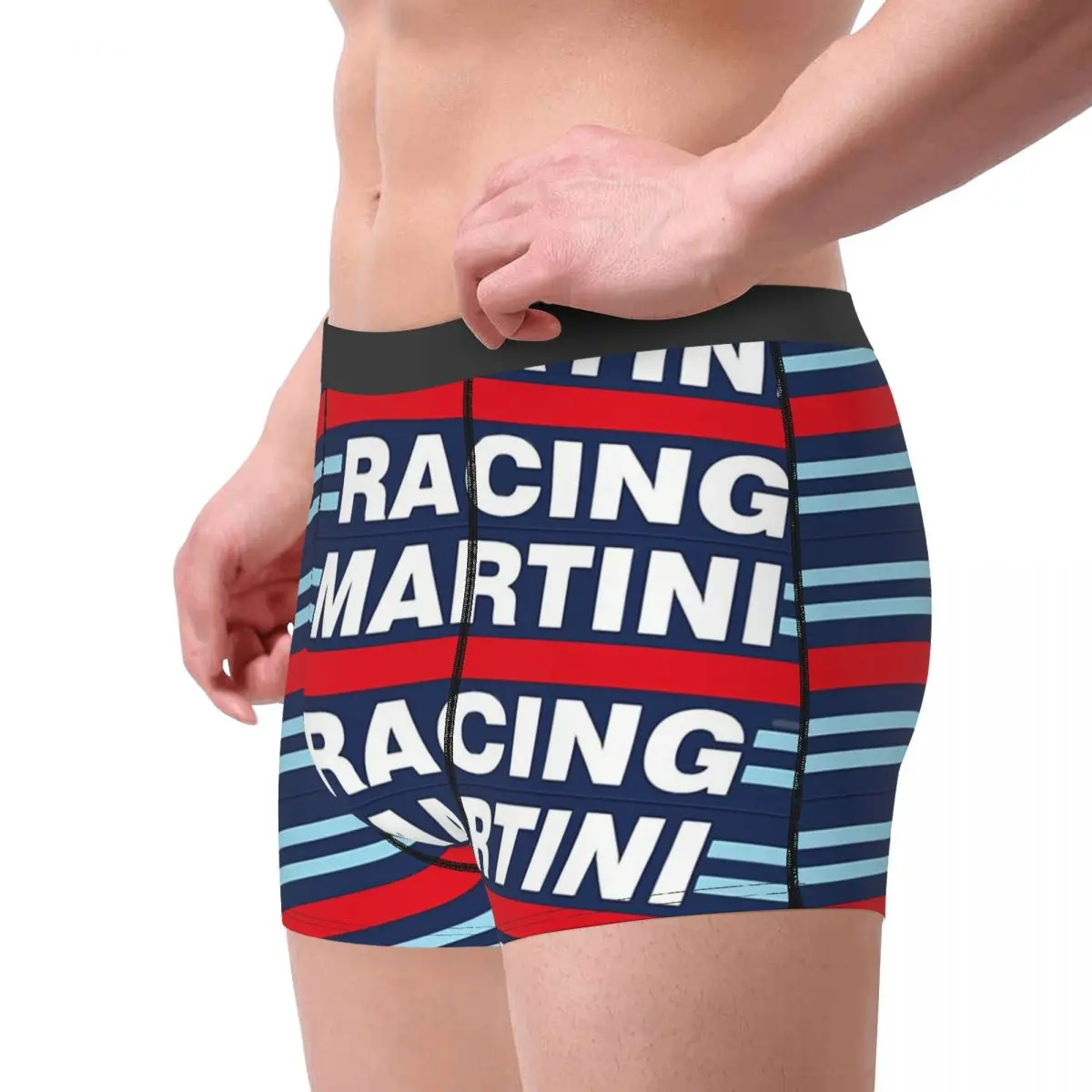 Martini Racing Stripe Man\'s Boxer Briefs Car Racing Highly Breathable Underpants High Quality Print Shorts Gift Idea