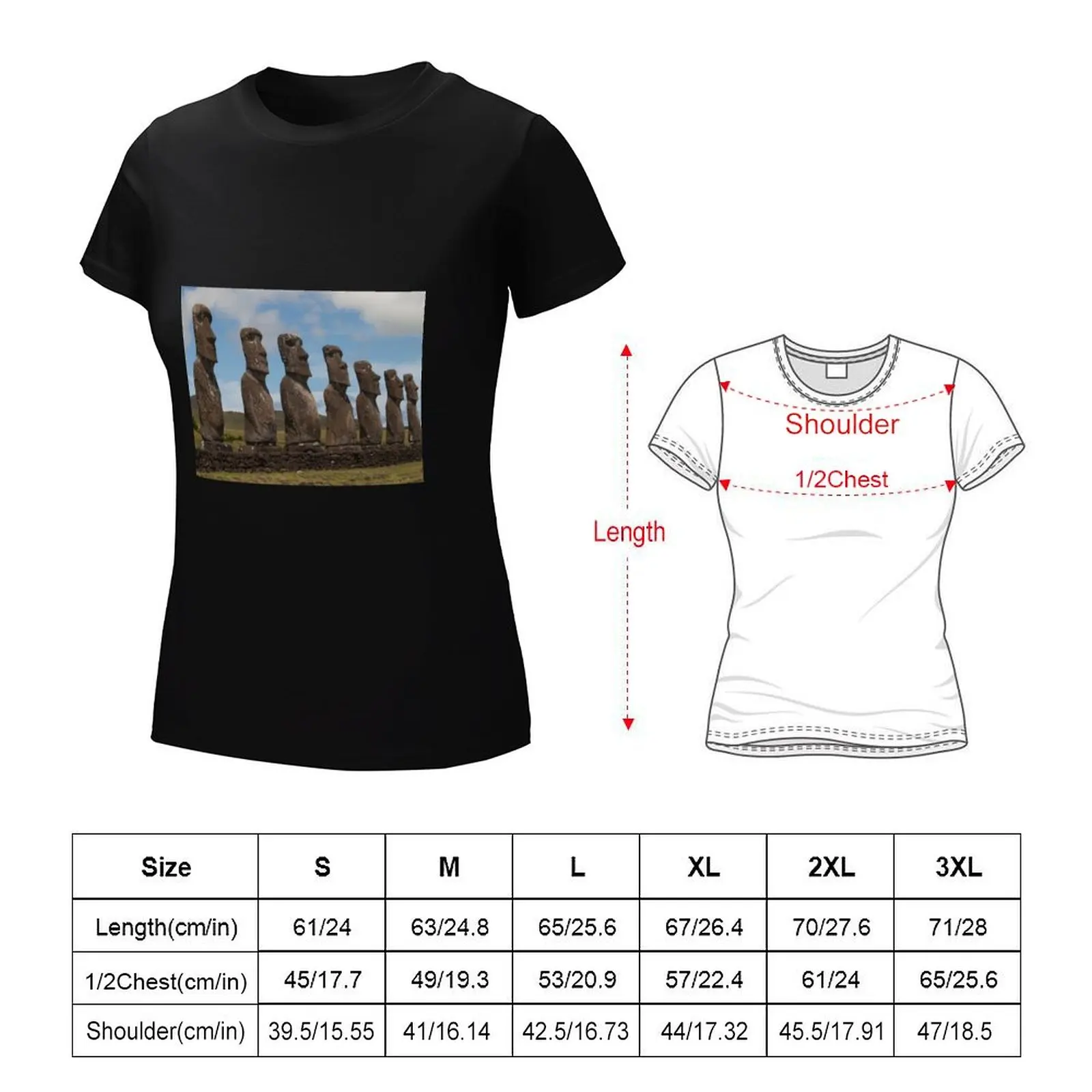 Mysterious Easter Island T-Shirt aesthetic clothes vintage clothes cute clothes summer tops graphic t-shirts for Women
