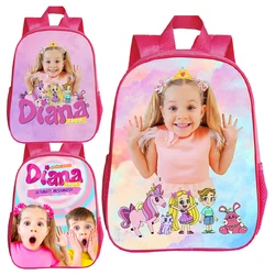 Diana And Roma Show Kindergarden Backpack Schoolbag Kids Preschool Bag Satchel Anime Bag Kindergarten Knapsack Travel Bag