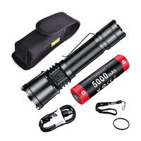 KLARUS XT21X Pro Super Bright 4400Lumen Patented Tail Dual-Switch LED Rechargeable Tactical Flashlight Torch with Battery