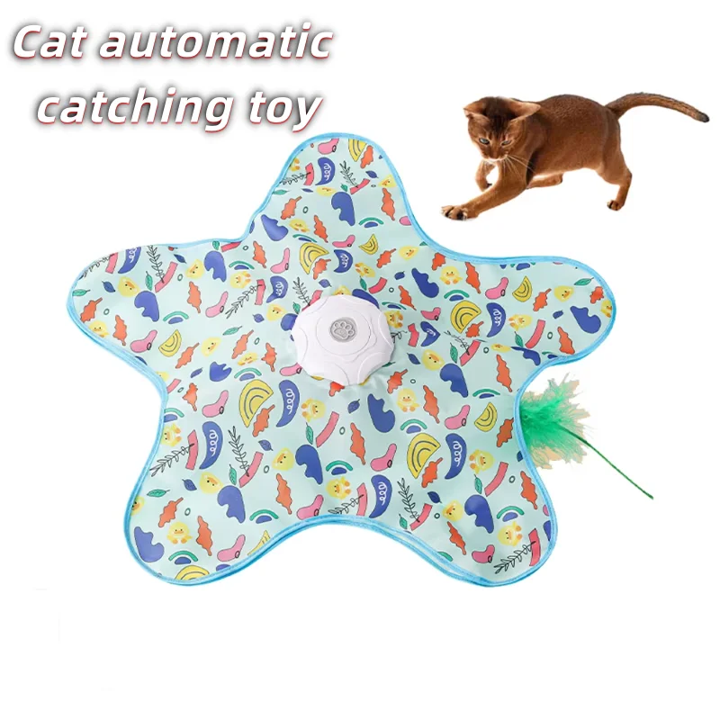 Brinquedo elétrico giratório para gatos, autoestimulante e que alivia o tédio, automático, inteligente, com vareta divertida para gatos, para consumo esportivo.