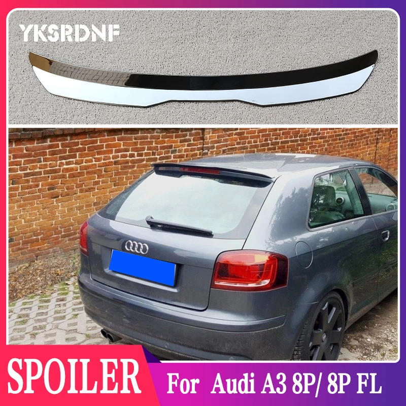 Car Rear Roof Spoiler Lip Extension Rear Trunk Spoiler Lip Wing For Audi A3 8P/ 8P FL 2003-2012 Hatchback Rear Wing Car Tuning