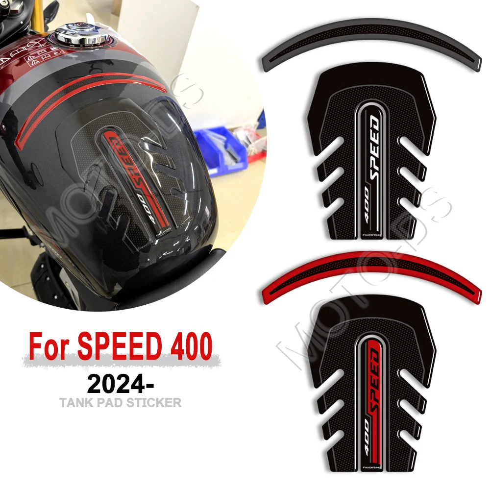 For Triumph SPEED 400 speed 400 Motorcycle Protector Tank Knee Pad Grips Gas Fuel Oil Stickers Decals 2024 2025