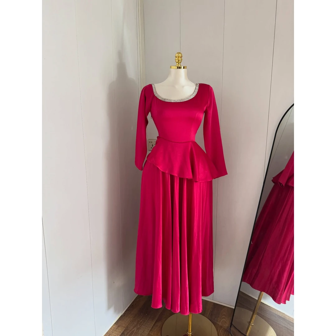 

Aura Satin Long Prom Dresses 2026 Luxury Prom Elegant Guest Wedding Dresses and Evening Luxury Dress Dubai A Word Custom Made