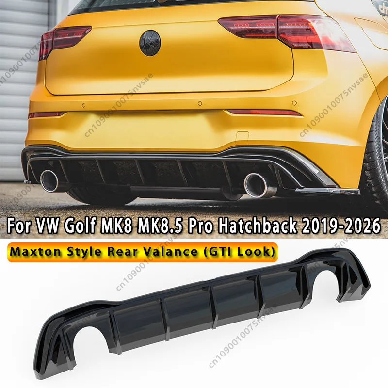 

For Volkswagen Golf Mk8 Golf Mk8.5 Pro Hatchback 2019-2026 Maxton 1:1 Style GTI Look Rear Valance Rear Bumper Diffuser Tuning