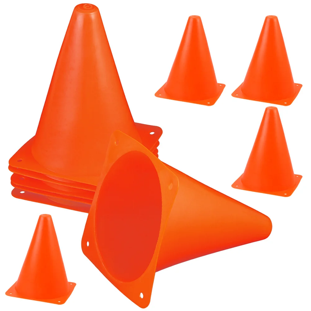 

10pcs Sports Training Cones Portable Soccer Skate Markers Football Practice Plastic Agility Lightweight Smooth Surface Reusable