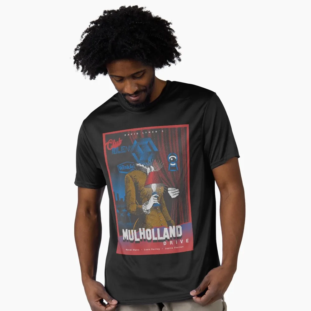 

0327 Horror movie Mulholland Drive Gift t shirt Retro David Lynch film graphic clothing 100% cotton print Large size Tops S-6XL