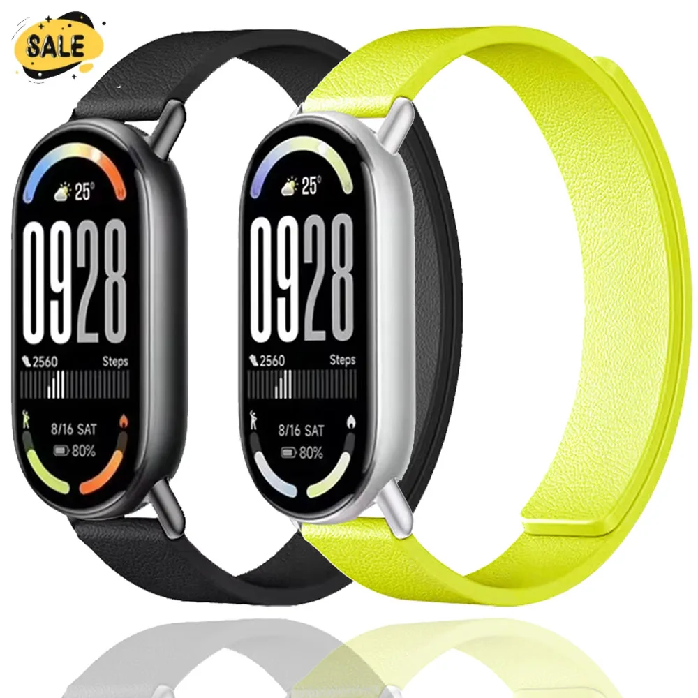 Magnetisches Armband, Silikon-Schlaufenarmband für Xiaomi Mi Band 10 9 8, austauschbares Armband Correa für Xiaomi Band 10 Sportarmband