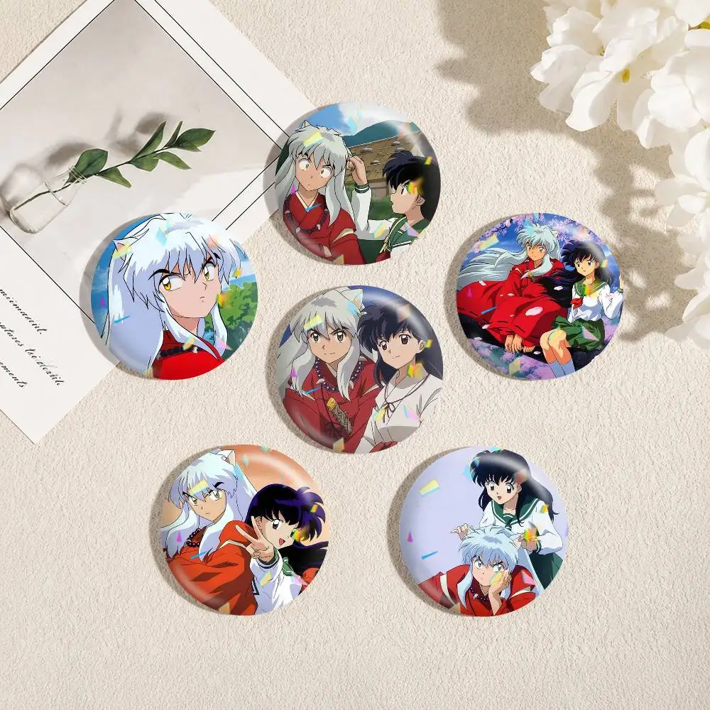 Anime I-Inuyasha  25mm 32mm 44mm 58mm 75mm Brooches Badges Pins for Accessories Gift