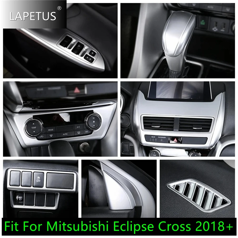 

Matte Auto Window Glass Lift / Gear Shift Knob / AC Air Outlet Accessories Cover Trim For Mitsubishi Eclipse Cross 2018 - 2022