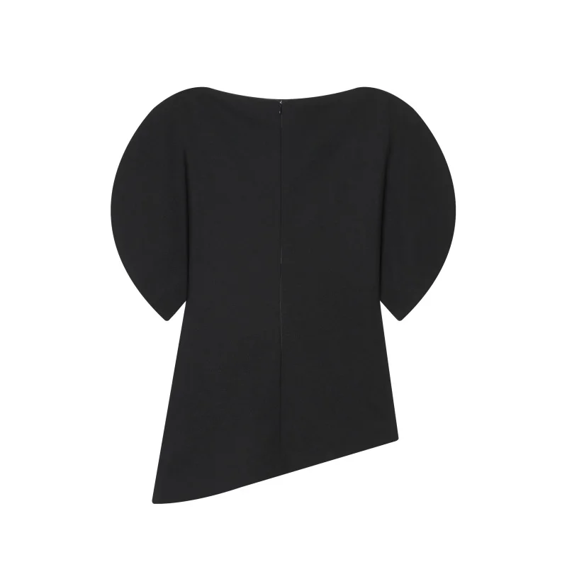 Blusa de manga corta con burbujas para mujer, elegante e informal, de calle, nueva colección Otoño/Invierno 2025