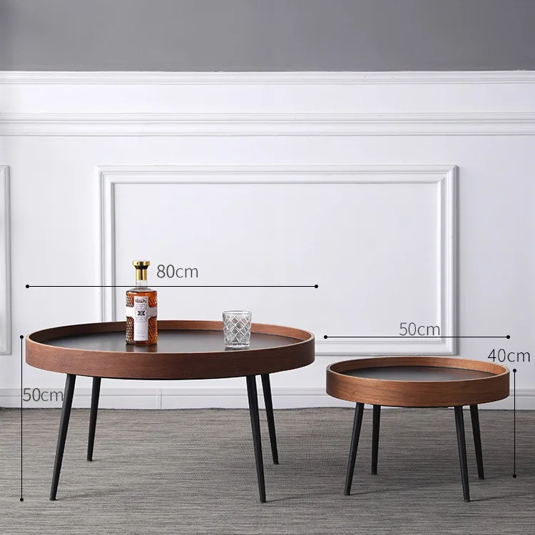 

Nordic coffee table living room round small coffee table casual small table