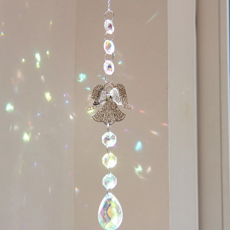 Angel Butterfly Sun Catcher – Garden Hanging Ornament with Rainbow Prism Effect, Dreamy Outdoor Decor for Yard, Patio & Balcony