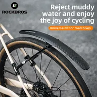 ROCKBROS Bicycle Mudguard Adjustable Bike Fender PP Plastic Mudguard Suitable For Road Cycling Toughness Quick Release Protector