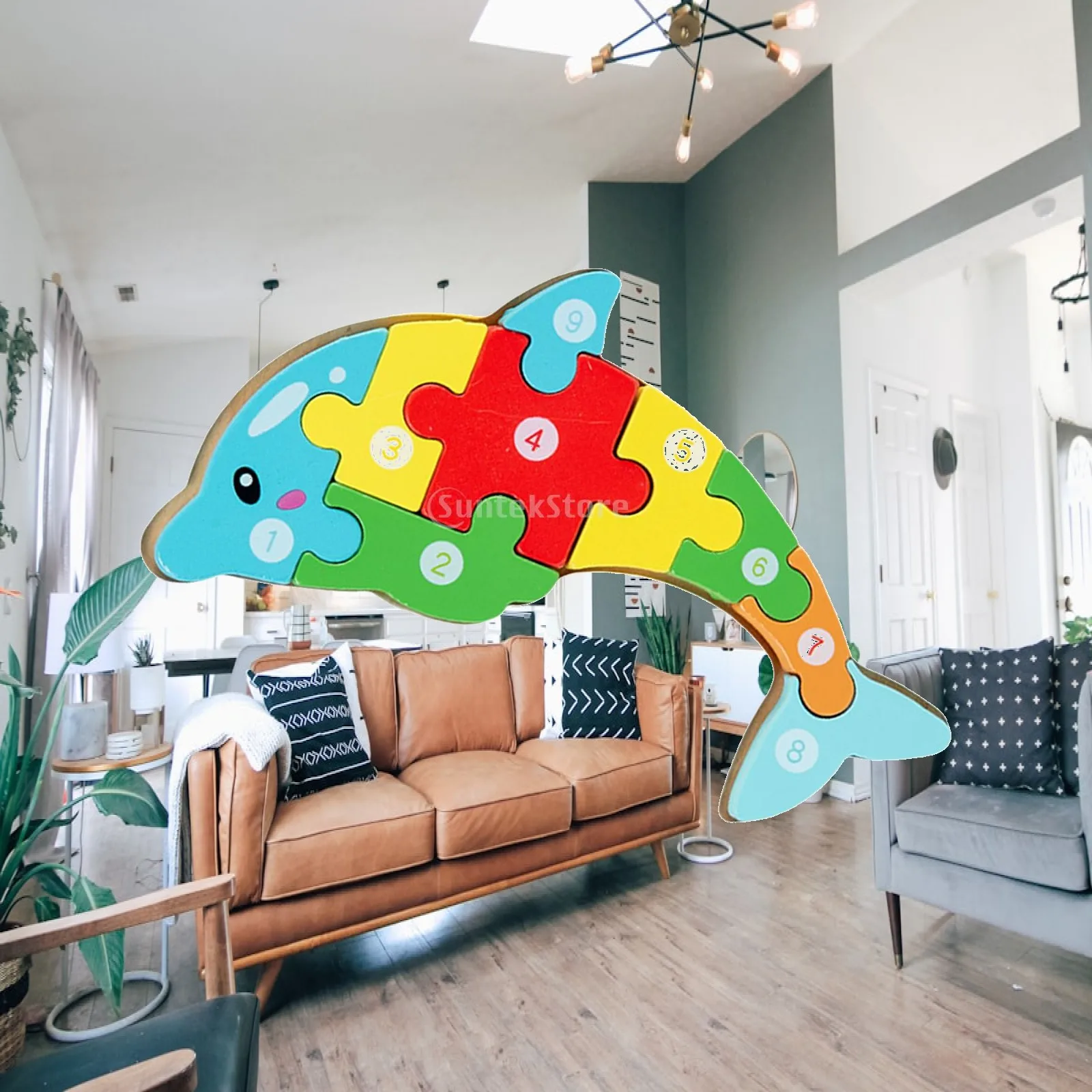 3D Animal Shapes Jigsaw Puzzles Toddler Wood Toy Rounded Edges Holiday Gift