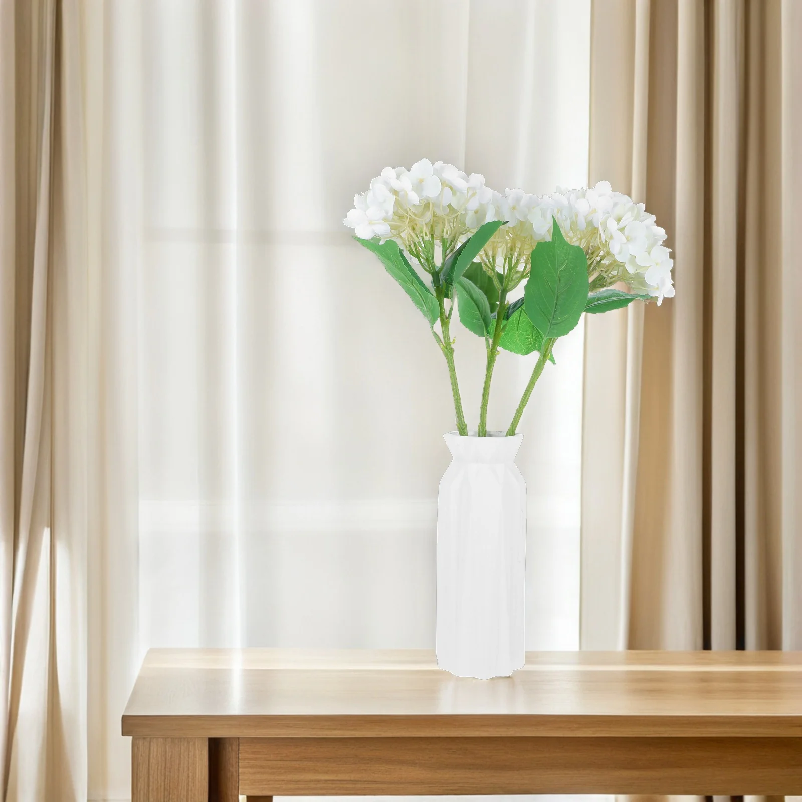 

3Pcs Artificial Hydrangea Faux Flowers Wedding Table Centerpieces Dining Room Decor Floral Arrangement for Events