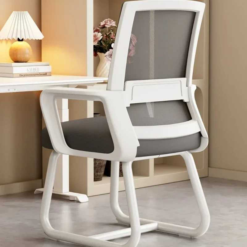 White Upgrade Soft Office Chair Designer Gray Adjustable Comfy Computer Chair Adjustable Grey Silla Oficina Office Furniture