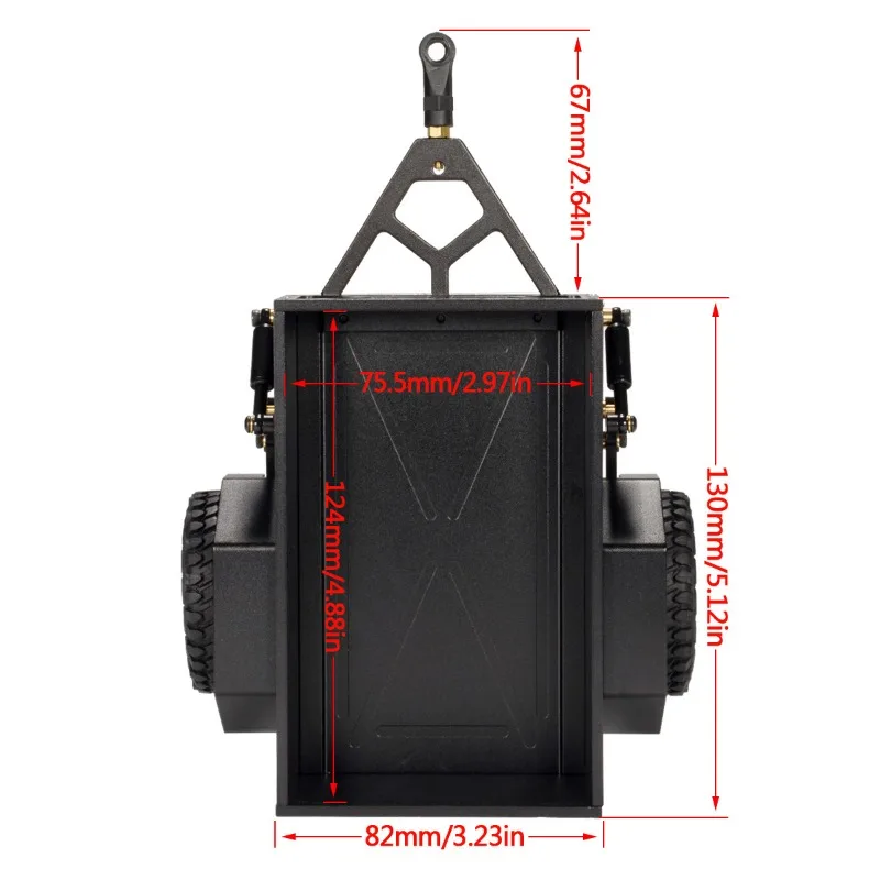 سبائك الألومنيوم فائدة مقطورة سيارة البضائع الناقل ل 1/18 TRX4M 1/24 SC RC سيارة
