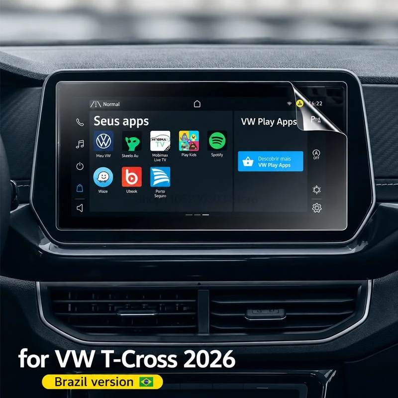PET screen protector For Volkswagen T-Cross 2025 2026 10 inch Car Infotainment navigation T-Cross accessories brazil version