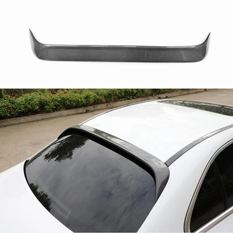 For Mercedes-Benz C-Class W205 4Door C180 C200 C250 C300 C450 C43 Sedan Carbon Fiber Roof Spoiler 2015-2017