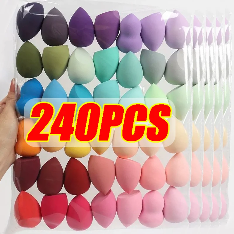 Mini esponja de maquillaje para mujer, juego de esponjas cosméticas de huevo de belleza, esponjas suaves para base en polvo, accesorios de maquillaje, 240/4 Uds.