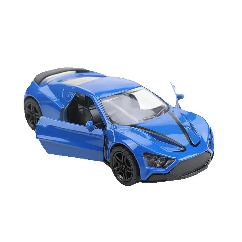 Carro de liga de brinquedo para meninos, modelo de carro esportivo de corrida realista, veículo de jogo infantil, recurso de tração, modelo de veículo colecionável