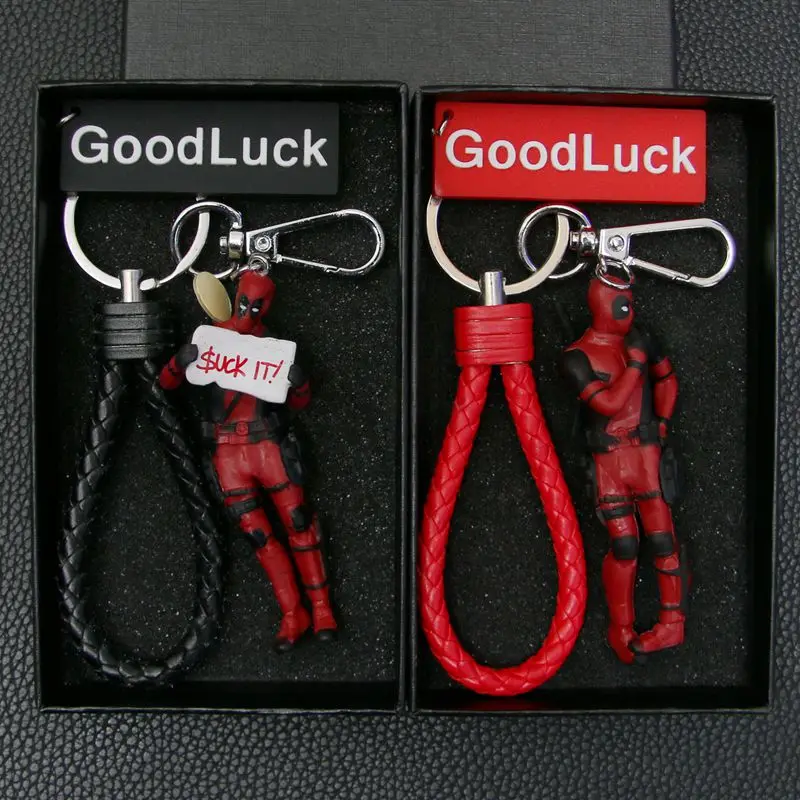 Marvel Deadpool Character Doll Creative Bag Pendant Car Keychain Small Vulgar Personalized Keychain Male and Female