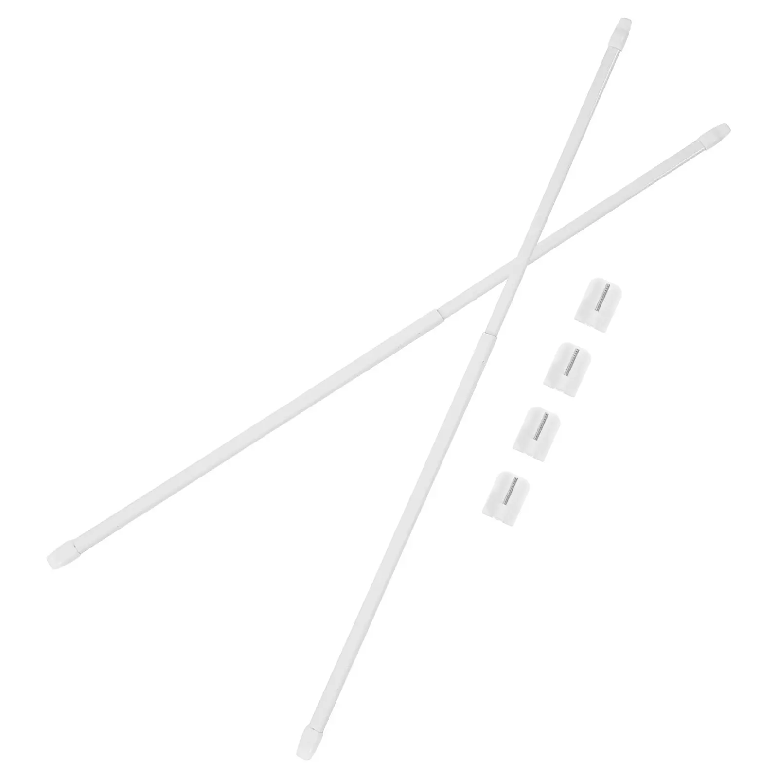 

1Set 30-50Cm Telescoping Shower Curtain Rod Adjustable No Drill Mounting Strong Support for Bathroom Kitchen Window Modern