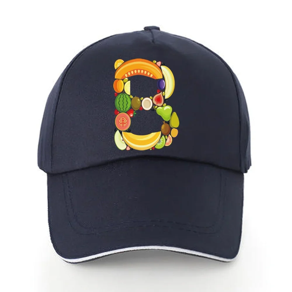 Men Casual Baseball Caps Women UV-proof Visors Hats Adjustable Dad Cap Fruit Letter Print Pure Cotton Back Buckle Hat Wholesale 6