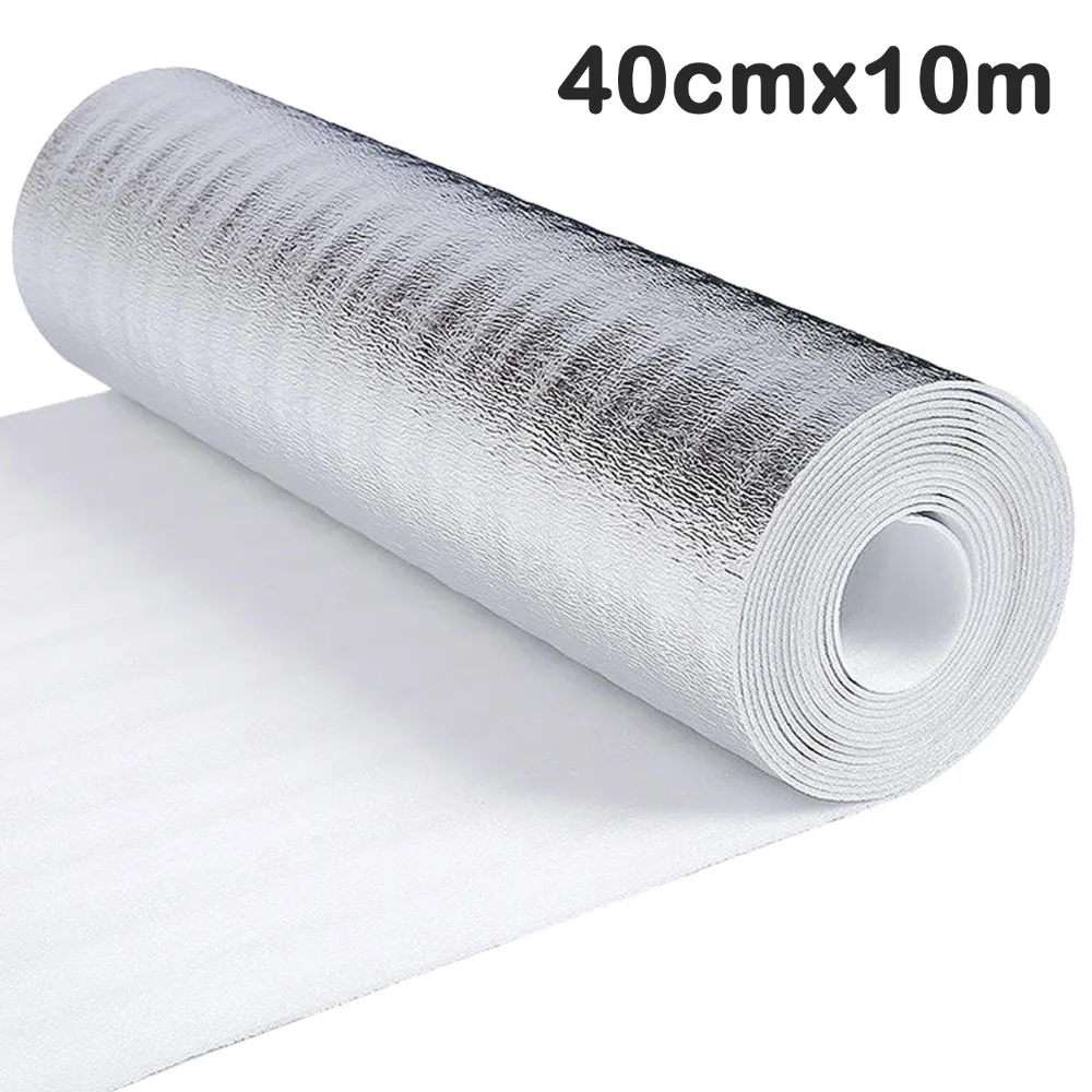 5m/10m Wandisolierungsfolie Aluminiumfolie Wasserdichte Isolierwatte Sonnenschutz Verdickte Wand-Sonnenschutzmatte