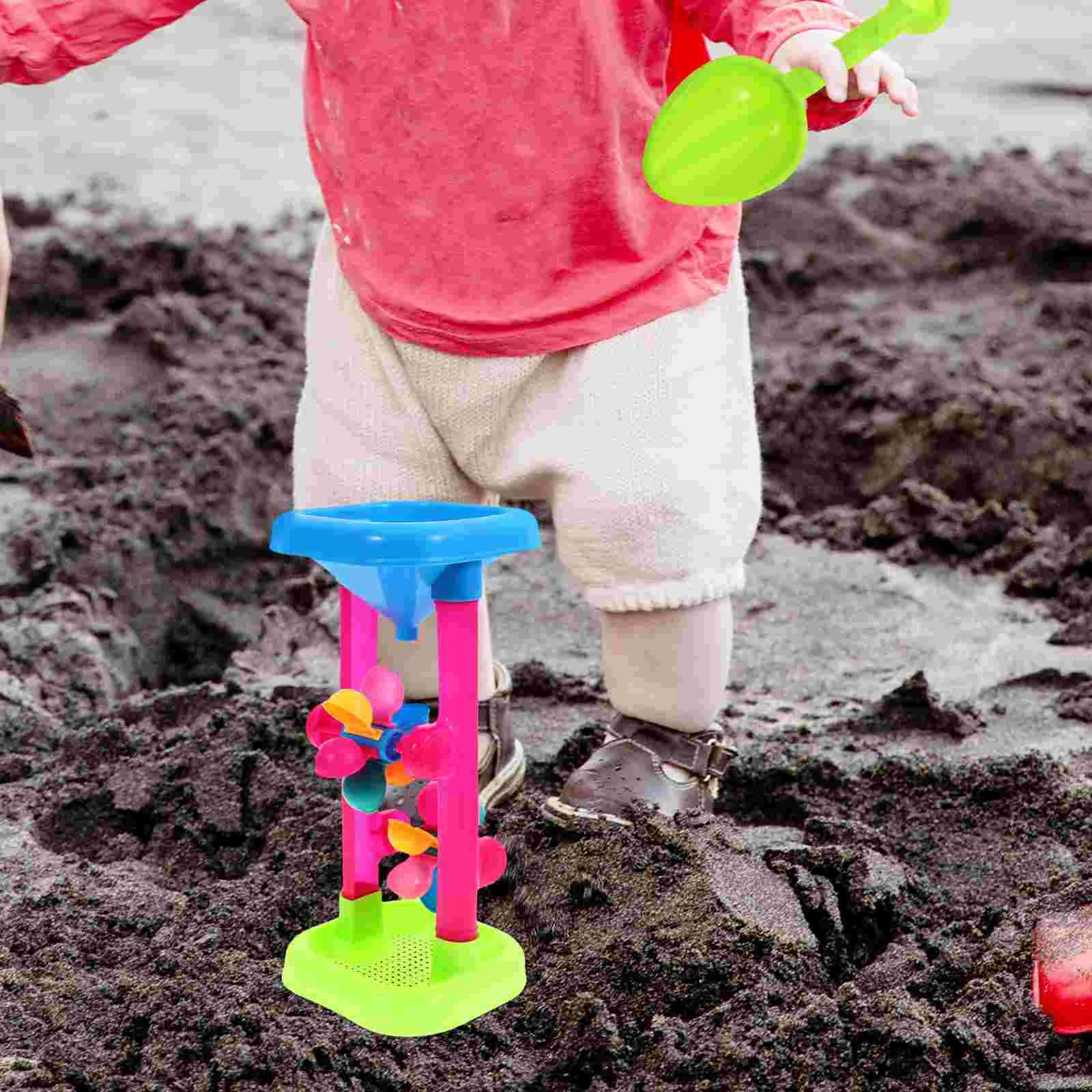 Sanduhr LKW Spielzeug Wasserrad Spielset Sand Strand für Kinder Kunststoff Kinderspielzeug