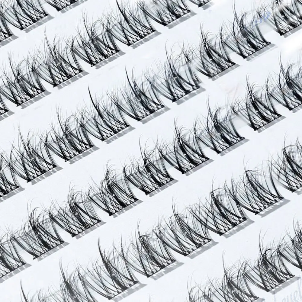 5D 接着剤不要のつけまつげソフト 100 クラスタ自己粘着つけまつげ再利用可能な DIY セグメント化されたつけまつげバンドルメイクアップツール