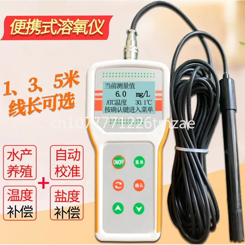 Portable Oxygen Dissolving Meter Dissolved Oxygen Detector Aquaculture Capacity Oxygen Analyzer