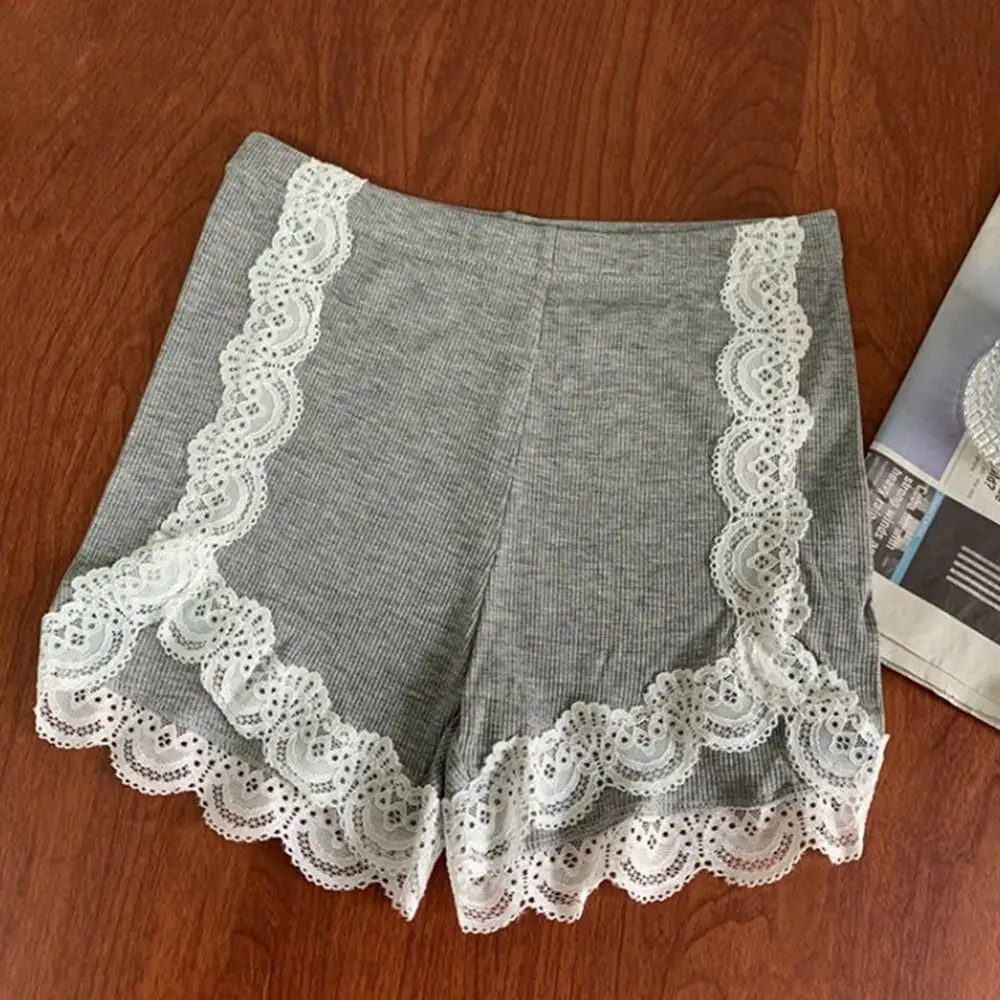 Summer Lace Thin Safety Pants Female Sleep Bottoms Simple Home Safety Shorts Ladies Pajama Shorts Underwear Cool Comfortable
