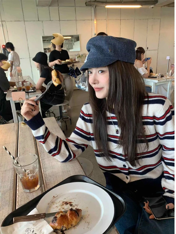 Thumbnail 4 - #82 Latest Striped Knit Sweaters Offers