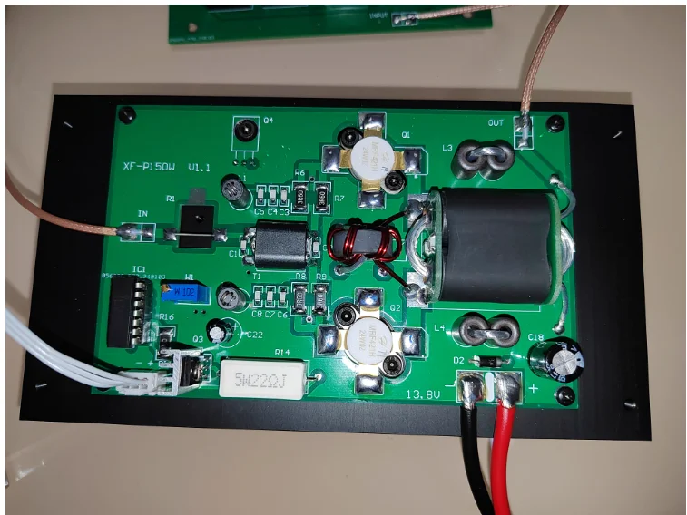 100W 3.5-30mhz Shortwave HF Power Amplifier AMP with Heatsink + LPF filter + TX RX Converter