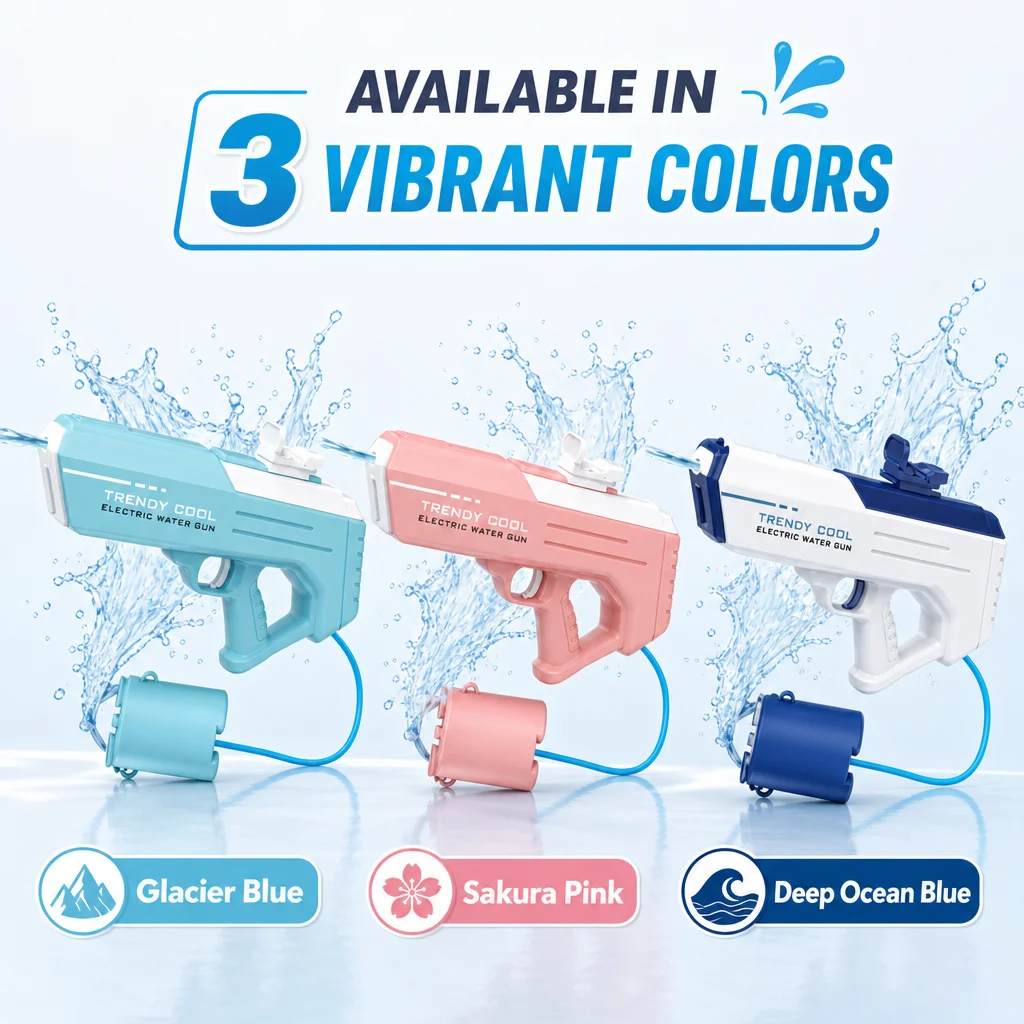 Automatic Electric Water Gun Long Range Continuous Burst Water Pistol Summer Outdoor Party Beach Water Toys for Kids