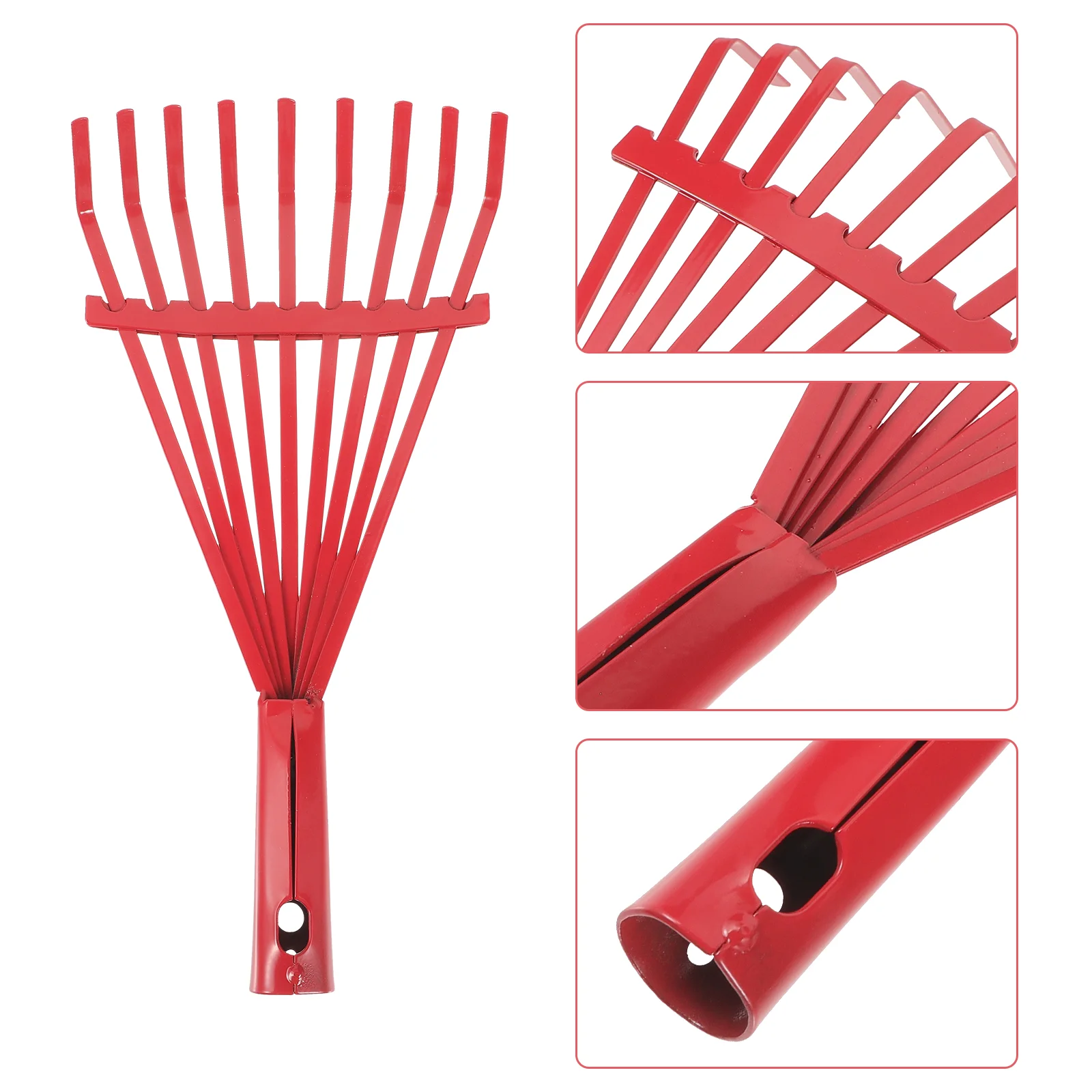 Nine-tooth Deciduous Rake Head Planting Flower Lawn Garden Steel No Handle Farm Implement