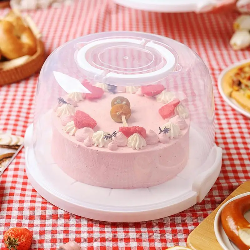 

Cake Transport Box Cake Saver Box Portable Cake Storage Box Multipurpose Cake Saver Box With Lid And Handle For Cupcake Pie