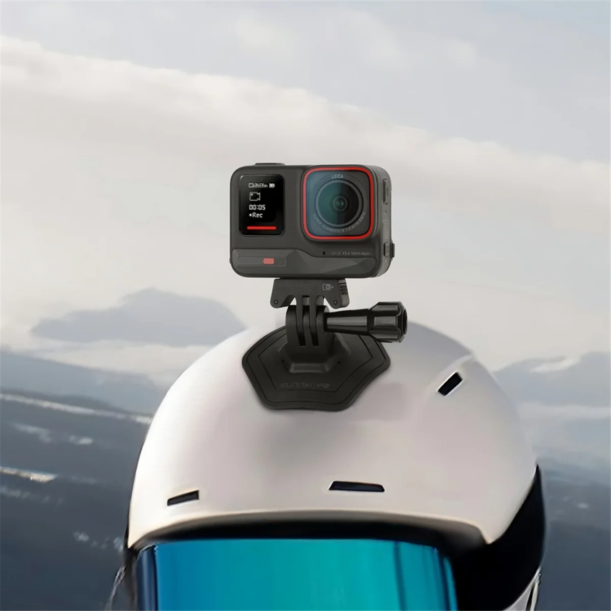 Suporte de base para ACTION 4/GO3 Base adesiva flexível para montagens de capacete curvo-TCE