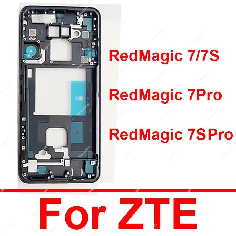 

LCD Frame Middle Housing For ZTE nubia Red Magic 7 Pro 7S Pro NX679J NX709J NX709S Front Frame Holder Middle Housing Cover Case