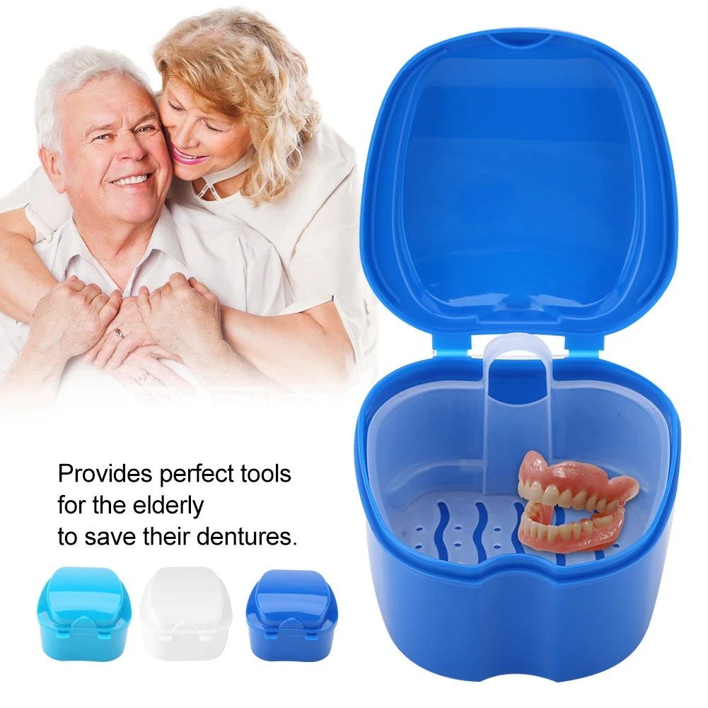 Denture Special Highgrade Molars False Teeth Storage Portable Box Waterresistant With Breathable Filter Screen Dental Appliance