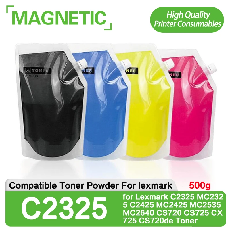 recarga o po de toner para lexmark compativel com lexmark c2325 mc2325 c2425 mc2425 mc2535 mc2640 cs720 cs725 cx725 cs720de 500g 01