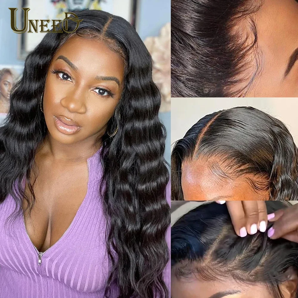 Loose Deep Wave Lace Frontal Cabelo Humano Perucas Para Mulheres Cabelo Humano Brasileiro 13x4 Peruca Dianteira Do Laço Pré Arrastado Lace Encerramento Peruca