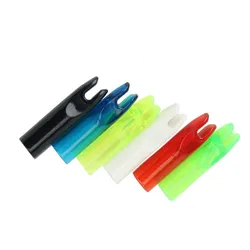 Tiro com arco Seta Nocks para Caça, Plástico eixo caudas, DIY bate substituição, acessórios de tiro, apto para ID, 6mm, 24pcs