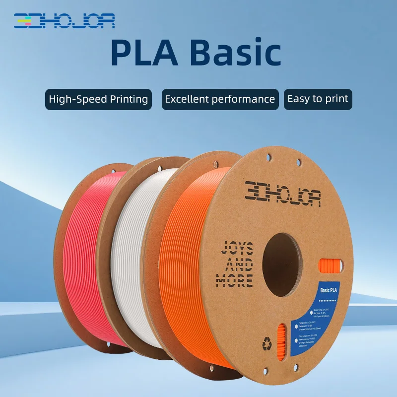 

3DHOHOR PLA-Basic 3D Printer Filament 1.75mm 1KG 3D PLA Filament For Bambu Lab High-Speed Printing PLA 3D Fast Printing Material