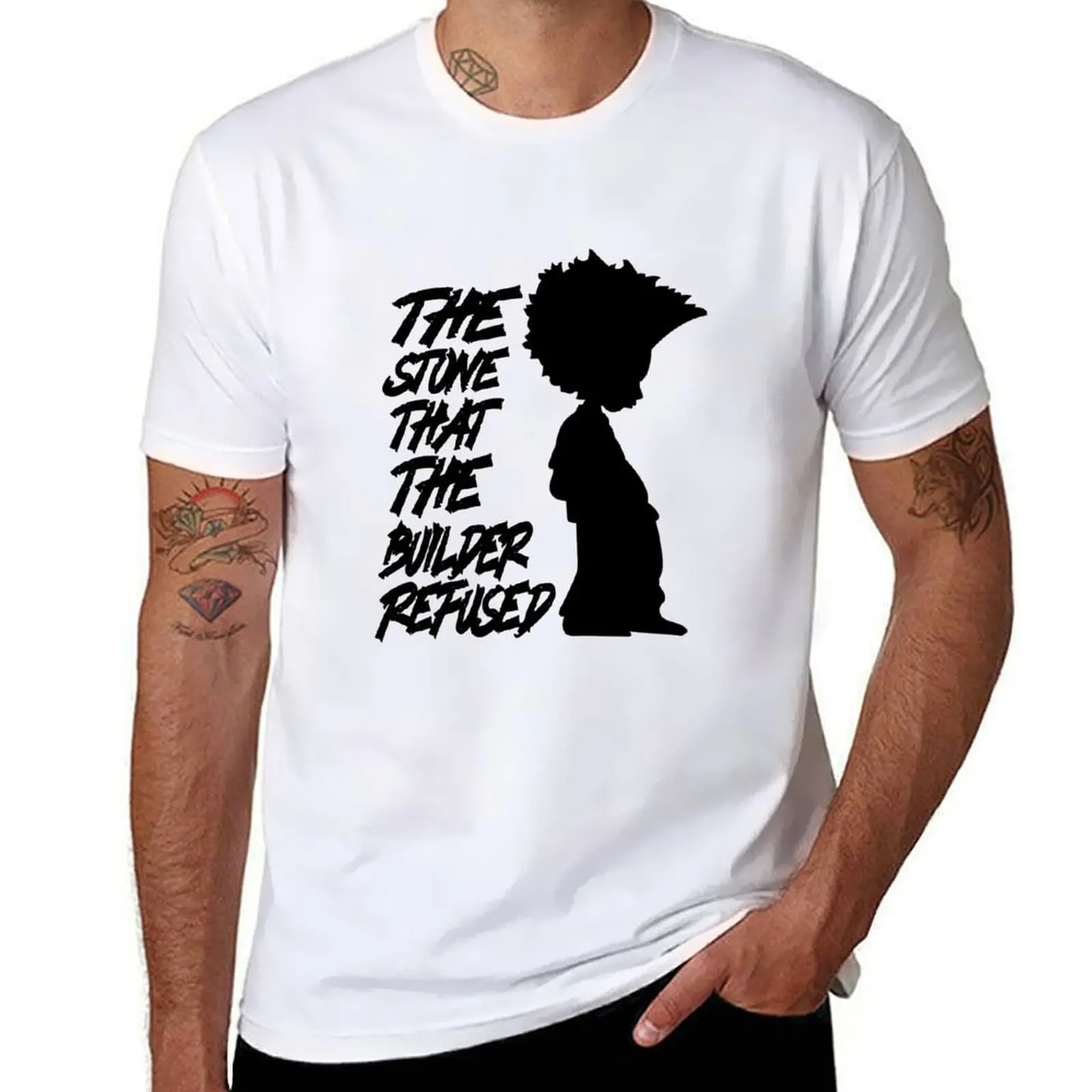 

Huey Freeman Boondocks Shirt T-Shirt t shirts for man cotton man graphic t shirt T-Shirt