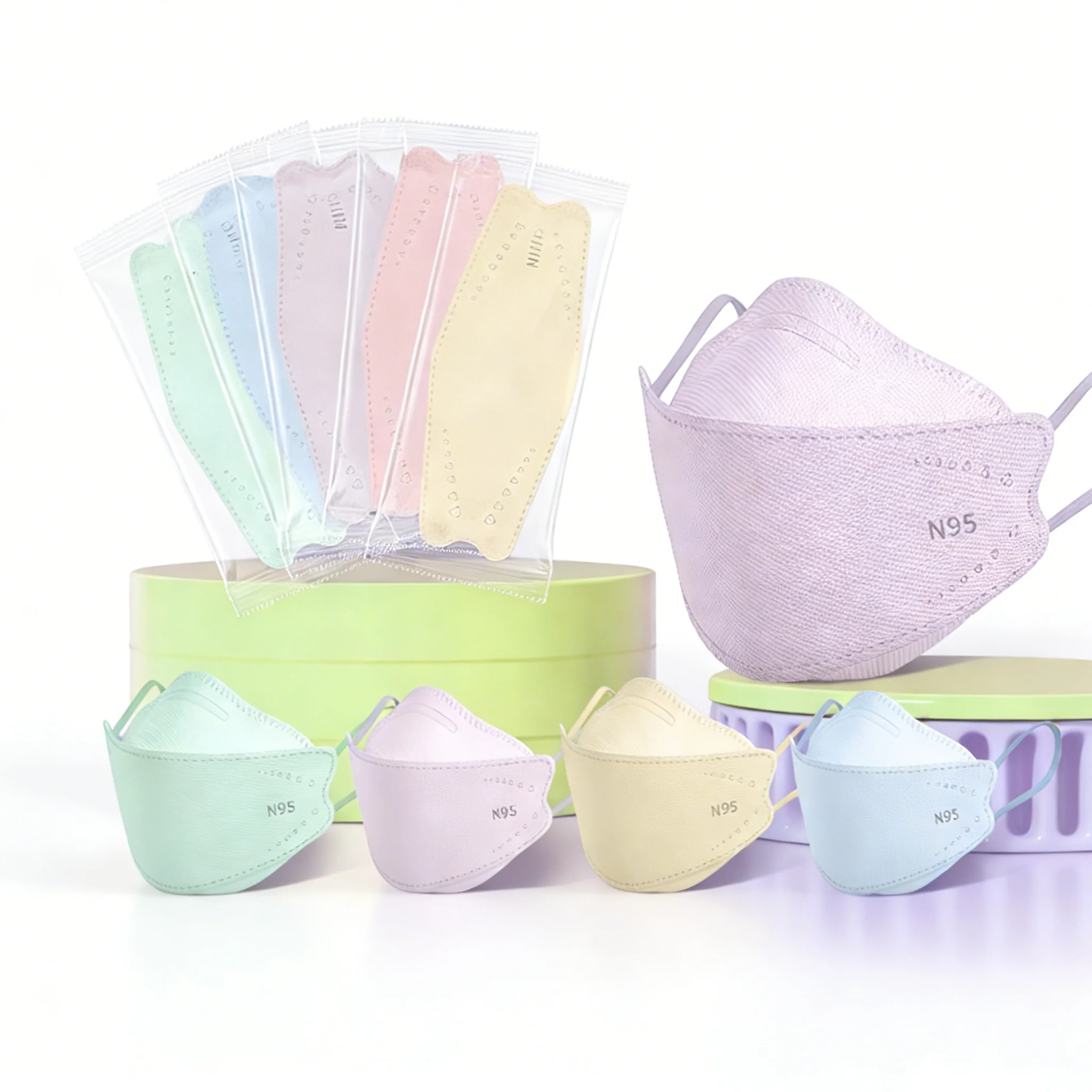 子供用使い捨てマスク 10枚入り N95 3層構造 子供用マスク 使い捨て 通気性 カラフル 可愛い 子供、女の子、男の子向け